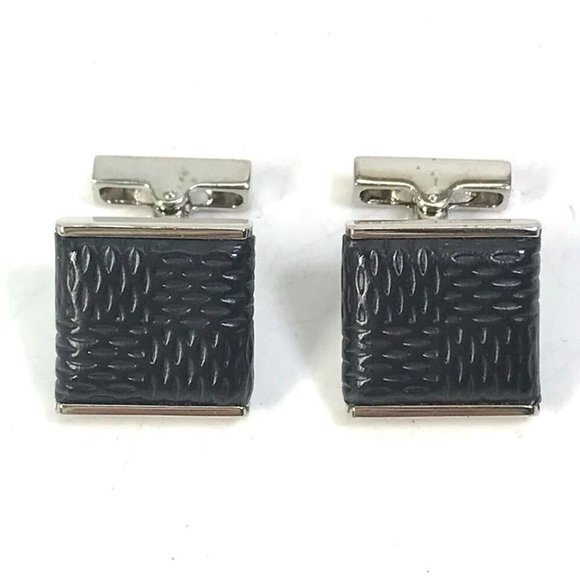 LOUIS VUITTON Damier Graphite Buton de Manchette Soho Cufflinks cuffs - Picture 1 of 15